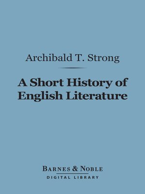 cover image of A Short History of English Literature (Barnes & Noble Digital Library)